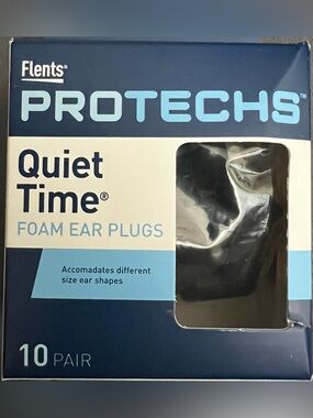 NIB - Set of 3 boxes - PROTECHS Quiet Time Foam Ear Plugs - Black